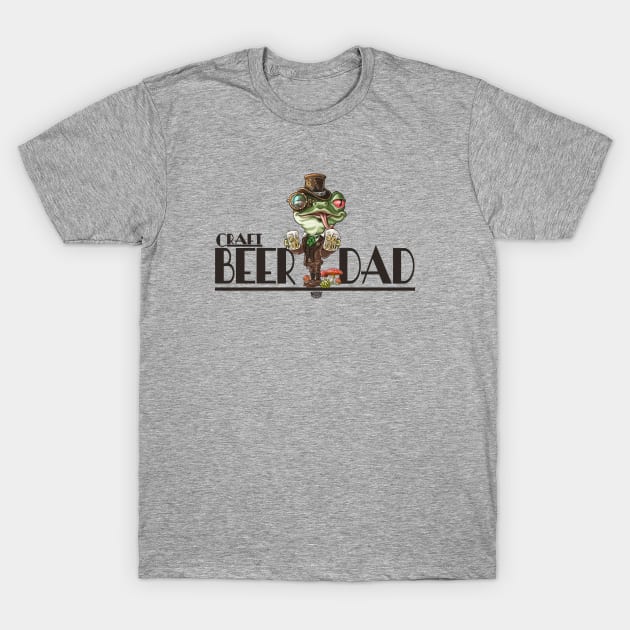 Craft Beer Frog Dad T-Shirt by Mudge